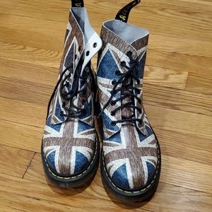 Like New British Flag Doc Martens